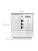 relaxdays Briefkasten in Silber - (B)30 x (H)33,5 x (T)8,5 cm