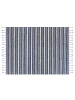 Beliani Geflochtener Teppich BADEMLI in Blau/Weiß - (W) 140 x (H) 1 x (L) 200 cm