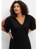 sheego Jerseykleid in schwarz