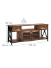 relaxdays TV Lowboard in Braun/ Schwarz - (B)140 x (H)60 x (T)40 cm