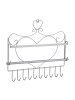relaxdays Wand Schmuckhalter in Silber - (B)36,5x (H)30 x (T)3,5 cm