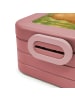 Mr. & Mrs. Panda Bento Box Bär Morgenkaffee Design mit Spruch in Rot Pastell