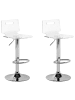 Beliani 2er-Set Drehhocker MALTA in Transparent/Silber