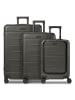 Police London 4 Rollen Kofferset 3-teilig mit Dehnfalte cool olive