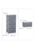 relaxdays Regalsystem in Grau - (B)45 x (H)95 x (T)30 cm