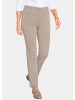 GOLDNER Kurzgröße:  Hose Carla in stretchbequemer Qualität in beige