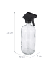 relaxdays 8 x Sprühflasche in Transparent - 500 ml
