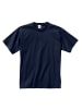 Fruit of the Loom Freizeitshirt in dunkelblau + weiß