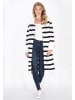 DreiMaster Women Cardigan in offwhite dark navy
