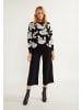 Albee Women Pullover Mit Perlen in Schwarz Weiss