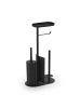 relaxdays WC Garnitur in Schwarz - (B)26 x (H)65 x (T)17 cm