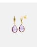 Diamant L'éternel Ohrringe aus 585 Gelbgold mit Amethyst