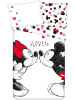 JERRY FABRICS Disney Minnie Maus in Love Partner Bettwäsche Micky 140x200 + 70x90 cm