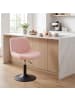 VASAGLE Barhocker Tyra in Rosa - (B)46.5 x (H)(65.5-77.5) x (T)43 cm