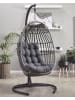 Beliani Hängesessel SESIA in Grau - (W) 105 x (H) 198 x (L) 105 cm