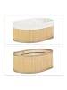 relaxdays 6 x Regalkorb in Natur - (B)32 x (H)12,5 x (T)22 cm