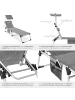 tectake klappbare Aluminium Sonnenliege, 220 x 60,5 x 34 cm, mit Seitentasche