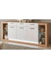 Furn.Design Sideboard weiß matt, Evoke Eiche, Kommode 198 x 83 cm