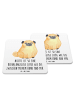 Mr. & Mrs. Panda Bierdeckel Mops mit Spruch in Weiß