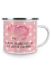Mr. & Mrs. Panda Becher Einhorn Schwein mit Spruch in Rot Pastell