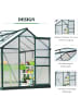 Outsunny Gewächshaus 190L x 252B x 201H cm Grün+Transparent