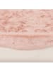 Pergamon Luxus Super Soft Fellteppich Aspen Rund Meliert in Rosa