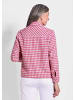 GOLDNER Kurzgröße:  Blazer mit Hahnentrittmuster in pink / weiß / gemustert