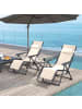 Outsunny Gartenliege Set 90L x 65B x 110H cm Beige