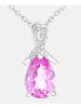 Diamant L'éternel Halskette mit Anhänger aus 375 Weißgold mit Diamant mit Saphir