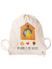 Mr. & Mrs. Panda Stoffrucksack Vogel Haus mit Spruch in Creme