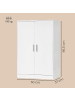 VASAGLE Schuhschrank Custos in Weiß - (B)60 x (H)90.5 x (T)37 cm