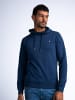 Petrol Industries Unifarbener Hoodie Bay in Blau