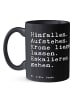 Mr. & Mrs. Panda Tasse Hinfallen. Aufstehen. Krone liegen... mit... in Schwarz