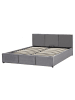 Beliani Bettgestell BOUSSE in Grau - (W) 171 x (H) 79 x (L) 219 cm