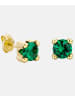 Diamant L'éternel Ohrringe aus 375 Gelbgold mit Smaragd