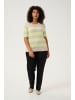 KAFFE curve Strickpullover KClizzy Regular fit in Lettuce/FeatherG. Bold Stripe