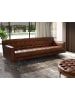 Angel Cerdá Chester-Sofa 6225 in Dunkelbraun / Dunkler Stahl