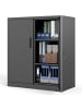COSTWAY Aktenschrank abschließbar Stahl 80 x 40 x 91 cm in Schwarz
