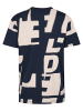 Petrol Industries T-Shirt mit Allover-Print Montaña in Blau