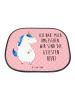 Mr. & Mrs. Panda Sonnenblende Auto Einhorn Mann mit Spruch in Rot Pastell