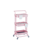 relaxdays Rollwagen in Rosa -  (B)43 x (H)86 x (T)42 cm