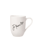 Villeroy & Boch Becher mit Henkel 'Je t'aime' Becher Liebe Statement in Weiß 290 ml