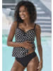 LASCANA Bügel-Tankini in schwarz/creme