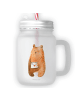 Mr. & Mrs. Panda Mason Jar Bär Liebesbrief ohne Spruch in Transparent