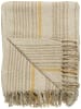 IB Laursen Plaid Creme mit Streifen Beige und Mustard 130x160