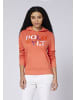 Polo Sylt Kapuzenpullover mit Logo in Used-Optik in Orange