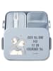 Mr. & Mrs. Panda MEPAL Bentobox Pinguine Kuscheln Motiv mit Spruch in Blau Pastell