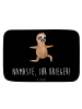 Mr. & Mrs. Panda Badteppich Faultier Yoga mit Spruch in Schwarz