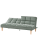 Beliani 3-Sitzer Sofa SILJAN in Grün/Heller Holzfarbton - (W) 177 x (H) 80 x (L) 80 cm