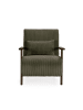 CALICOSY Sessel BONNIE in Grün / Walnuss - (W) 70  x (H) 84  x (L) 83  cm
